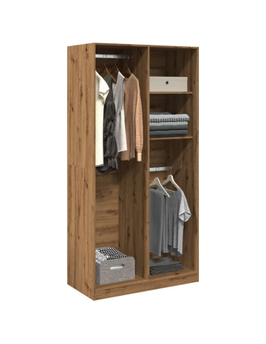 Armadio Rovere Artigianale 100x50x200 cm in Legno Multistrato