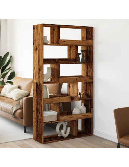 Divisorio Stanza Legno Antico 100x33x187,5 cm in Truciolato