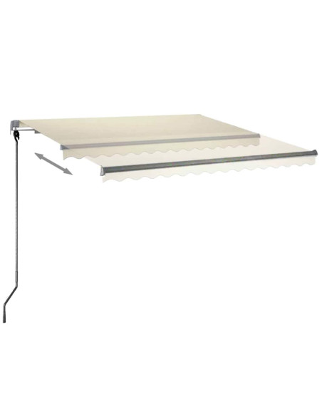 Tenda Automatica con Sensore Vento e LED 300x250 cm Crema