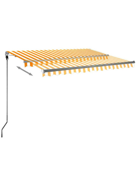 Tenda Automatica con Sensore Vento LED 300x250 cm Gialla Bianca