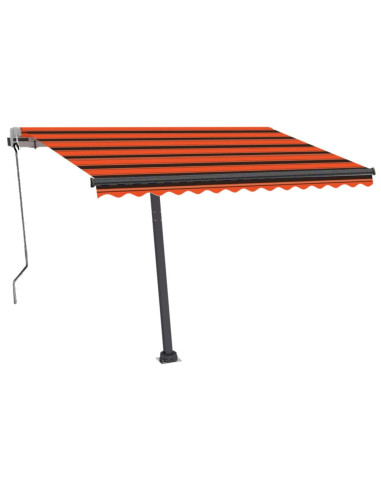 Tenda Automatica Sensore Vento e LED 300x250 cm Arancio Marrone