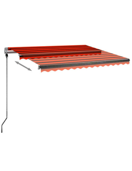 Tenda Automatica Sensore Vento e LED 300x250 cm Arancio Marrone