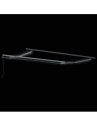 Tenda Retrattile Automatica LED Antracite e Bianco 300x250 cm