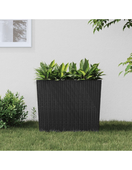 Fioriera con Interno Rimovibile Antracite 12 / 44 L PP Rattan