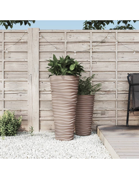 Fioriera con Interno Rimovibile Moca 18/45 L PP Scanalato