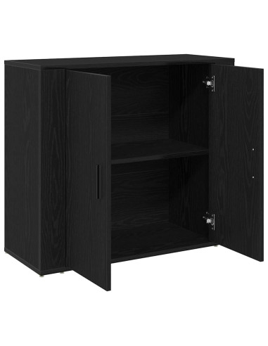 Credenza Rovere Nero 80 x 33 x 70 cm Legno multistrato