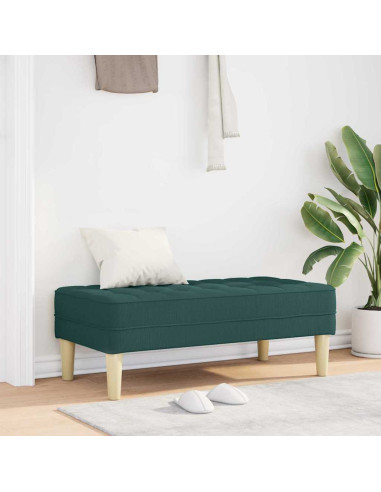 panchina con cuscino Verde Scuro 113 x 57 x 39 cm Tessuto