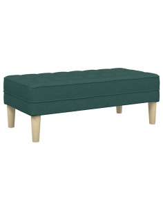 panchina con cuscino Verde Scuro 113 x 57 x 39 cm Tessuto 2