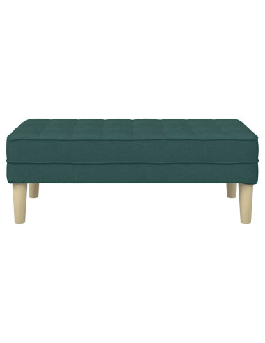 panchina con cuscino Verde Scuro 113 x 57 x 39 cm Tessuto