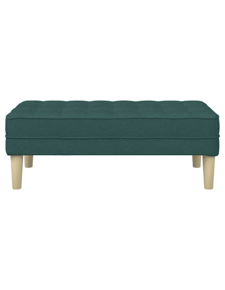 panchina con cuscino Verde Scuro 113 x 57 x 39 cm Tessuto