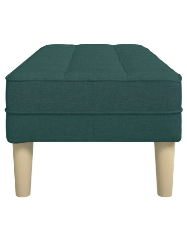 panchina con cuscino Verde Scuro 113 x 57 x 39 cm Tessuto
