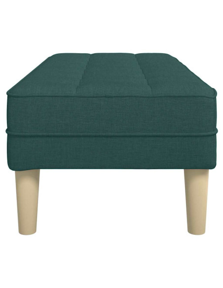 panchina con cuscino Verde Scuro 113 x 57 x 39 cm Tessuto