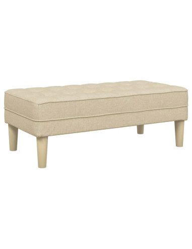 panchina con cuscino Crema 113 x 57 x 39 cm Tessuto