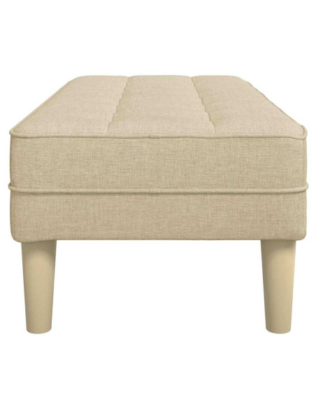 panchina con cuscino Crema 113 x 57 x 39 cm Tessuto