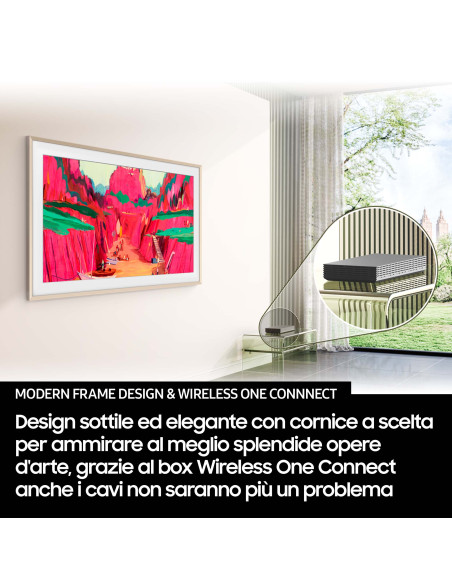 Samsung The Frame Pro AI TV 75" QE75LS03FWUXZT 4K, Processore NQ4 AI Gen3, 4K AI Upscaling, Art Mode, Matte Display, Neo Quantum