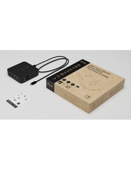 i-tec USB-C DP Dual HDMI Docking Station with Power Delivery 100 W