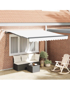 Tessuto per Tenda con Bianco 300 x 250 cm Poliestere