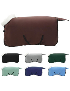 Coperta per Cavalli Marrone Scuro Completo 105 cm Felpa in pile 2