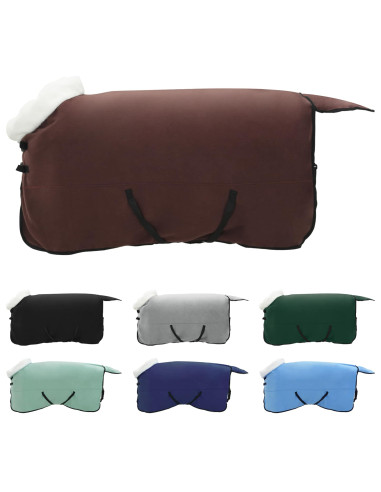 Coperta per Cavalli Marrone Scuro Completo 125 cm Felpa in pile