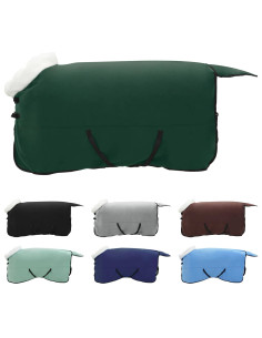 Coperta per Cavalli Verde scuro completo 145 cm Felpa in pile 2