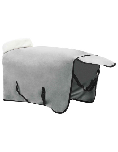 Coperta per Cavalli Grigio Chiaro Completo 75 cm Felpa in pile