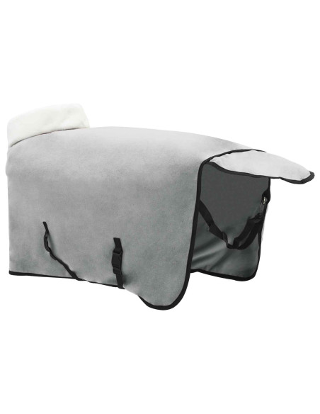 Coperta per Cavalli Grigio Chiaro Completo 75 cm Felpa in pile