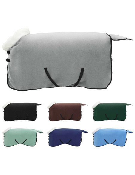 Coperta per Cavalli Verde scuro completo 105 cm Felpa in pile