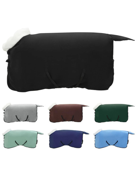 Coperta per Cavalli Nero 95 cm Felpa in pile