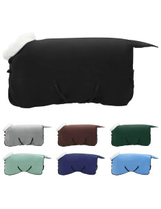 Coperta per Cavalli Nero 145 cm Felpa in pile 2