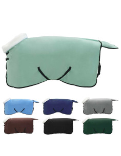 Coperta per Cavalli Verde scuro completo 105 cm Felpa in pile 2