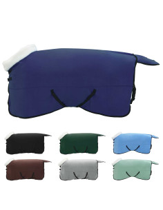 Coperta per Cavalli Blu navy 155 cm Felpa in pile 2