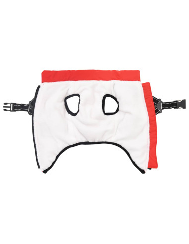 Cappotto per Cani con imbracatura Rosso L32 Pile e Poliestere