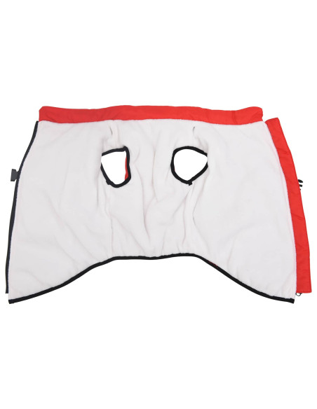 Cappotto per Cani con imbracatura Rosso L44 Pile e Poliestere