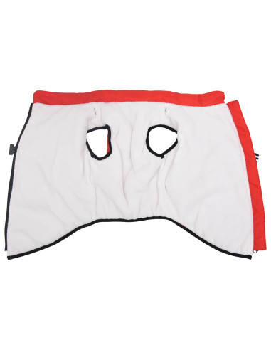 Cappotto per Cani con imbracatura Rosso L48 Pile e Poliestere
