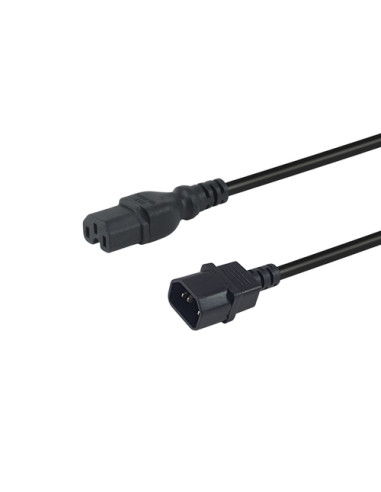 Equip 112171 cavo di alimentazione Nero 3 m Accoppiatore C14 Accoppiatore C15