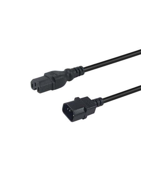 Equip 112171 cavo di alimentazione Nero 3 m Accoppiatore C14 Accoppiatore C15