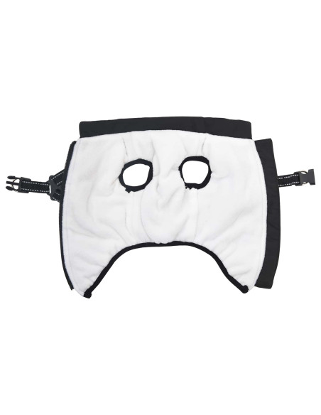 Cappotto per Cani con imbracatura Nero L32 Pile e Poliestere