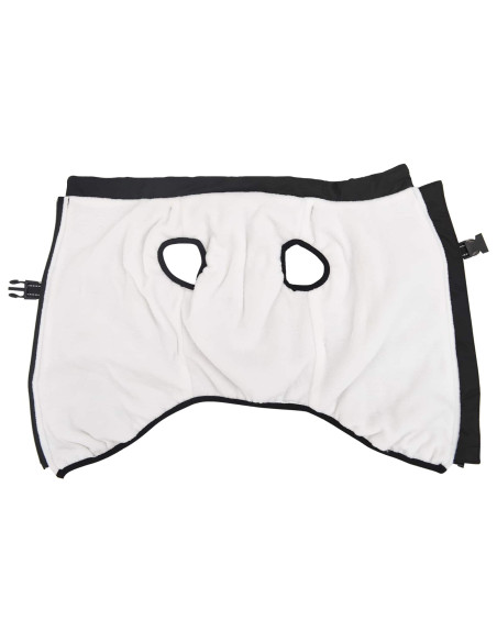 Cappotto per Cani con imbracatura Nero L48 Pile e Poliestere