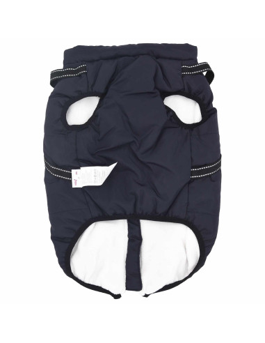 Cappotto per Cani Blu navy L48 Pile e Poliestere