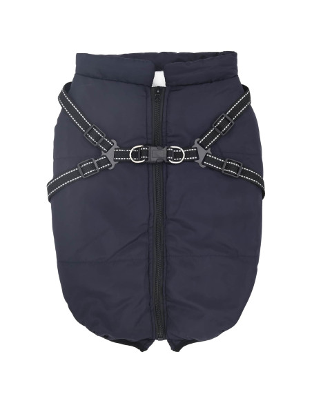 Cappotto per Cani Blu navy L52 Pile e Poliestere