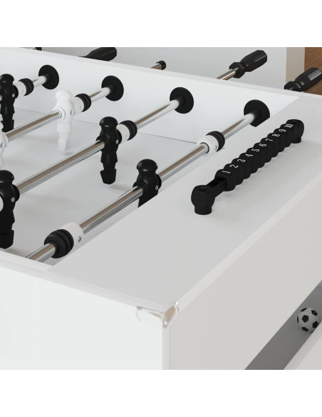 Tavolo da Calcio Bianco 146,5 x 74 x 85 cm Legno multistrato