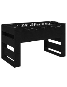Tavolo da Calcio Rovere Nero 146,5 x 74 x 85 cm 2