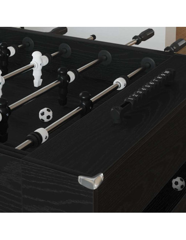 Tavolo da Calcio Rovere Nero 146,5 x 74 x 85 cm