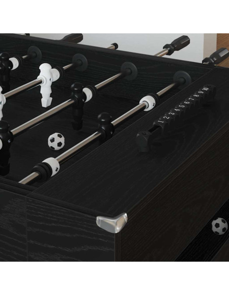 Tavolo da Calcio Rovere Nero 146,5 x 74 x 85 cm