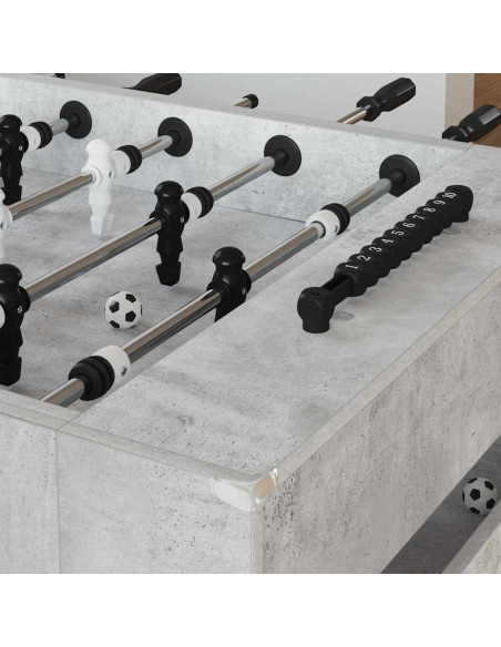 Tavolo da Calcio Grigio cemento 146,5 x 74 x 85 cm