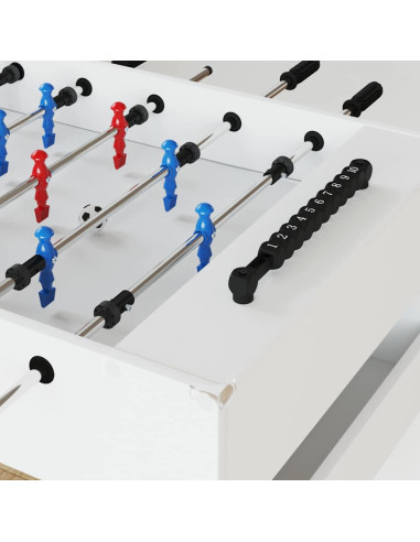 Tavolo da Foosball Bianco 125 x 60,5 x 80 cm Legno multistrato