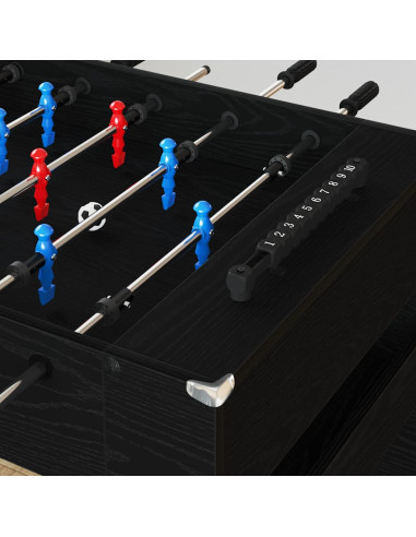 Tavolo da Foosball Rovere Nero 125 x 60,5 x 80 cm