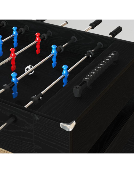 Tavolo da Foosball Rovere Nero 125 x 60,5 x 80 cm