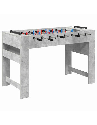 Tavolo da Foosball Grigio cemento 125 x 60,5 x 80 cm