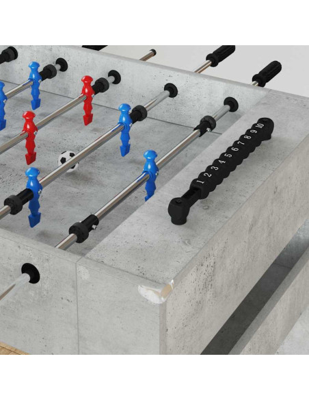 Tavolo da Foosball Grigio cemento 125 x 60,5 x 80 cm